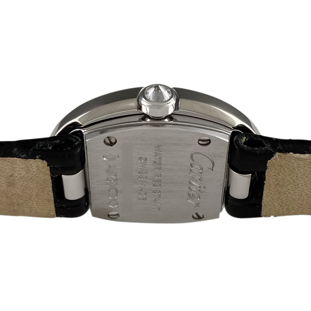 カルティエ ミニ ベニュワール WB520027 腕時計 WG ダイヤモンド レザー クォーツ シルバー レディース 【中古】 
 ラッピング可