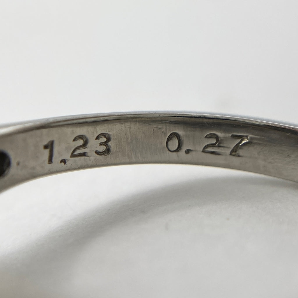 【在庫一掃】 サファイア デザインリング プラチナ 指輪 メレダイヤ リング 11.5号 Pt900 サファイア ダイヤモンド レディース 【中古】 nbjwl