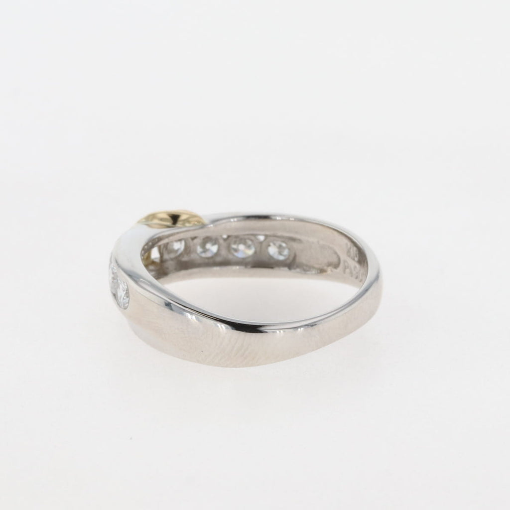 メレダイヤ デザインリング プラチナ 指輪 リング 8.5号 Pt900 K18 ダイヤモンド レディース 【中古】 
 ラッピング可