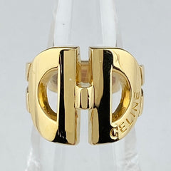 セリーヌ デザインリング YG イエローゴールド 指輪 ロゴ リング 11.5号 750 レディース 【中古】 
 ラッピング可