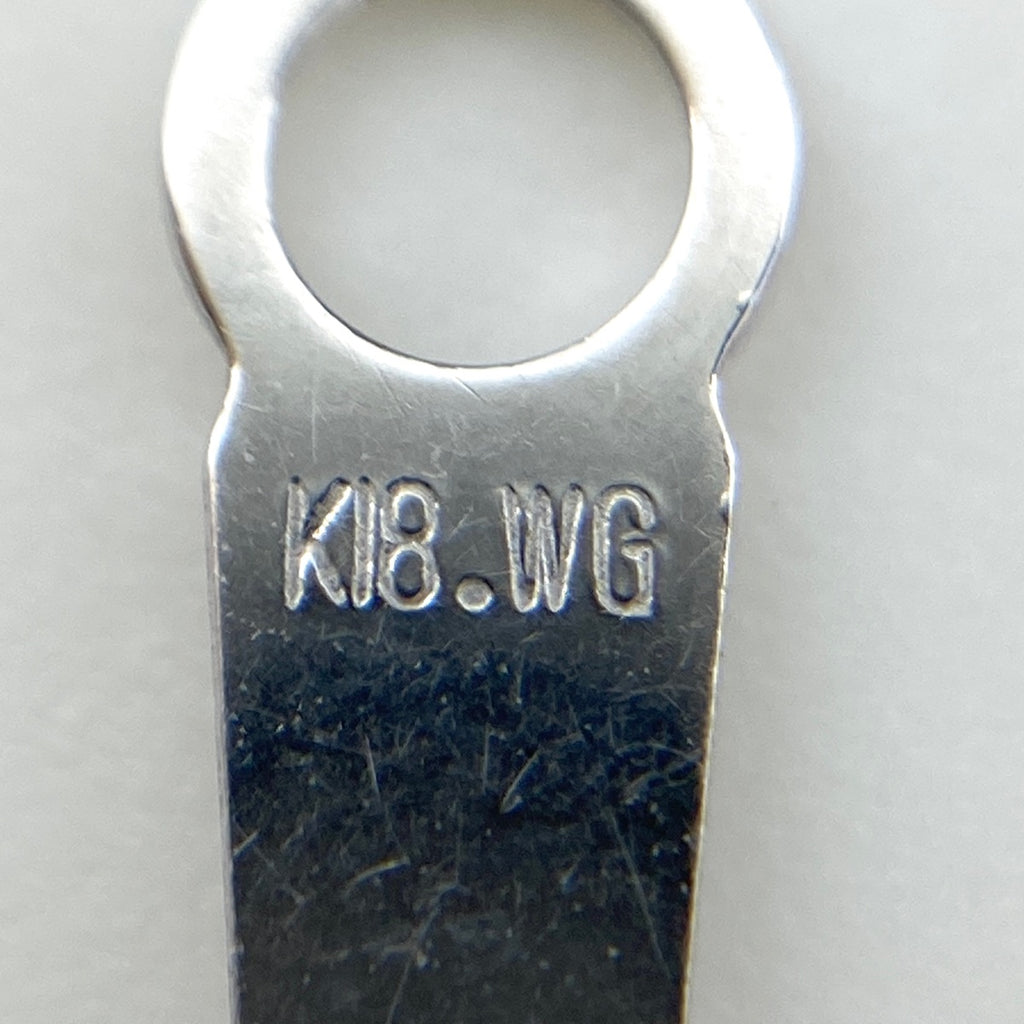 フラワーモチーフ デザインネックレス WG ホワイトゴールド ペンダント メレダイヤ 花 ネックレス K18 WG ダイヤモンド レディース 【中古】nbjwl