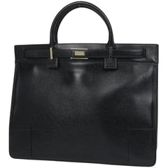 グッチ ロゴ ビジネスバッグ ハンドバッグ ブリーフケース ビジネスバッグ レザー ブラック 28711 メンズ 【中古】 brbag