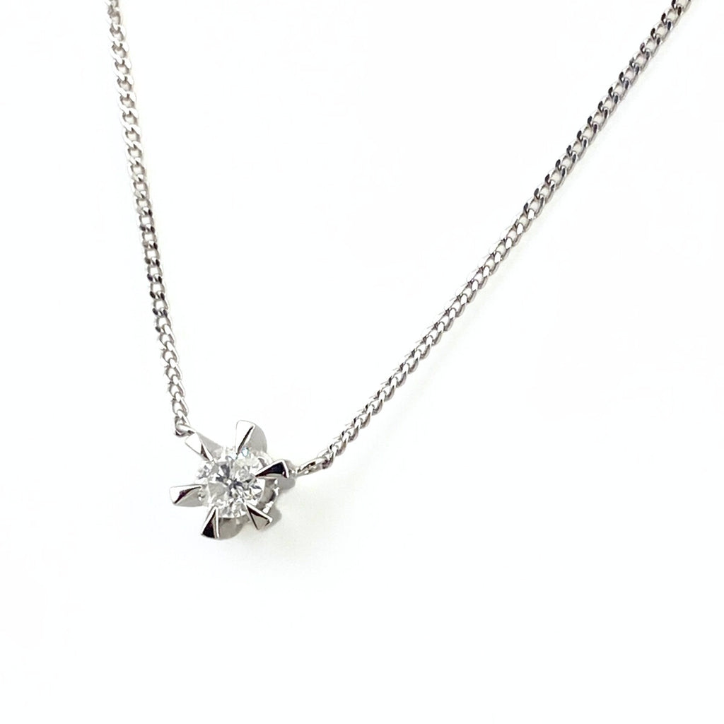ダイヤモンド デザインネックレス プラチナ ペンダント ネックレス Pt900 Pt850 ダイヤモンド レディース 【中古】nbjwl