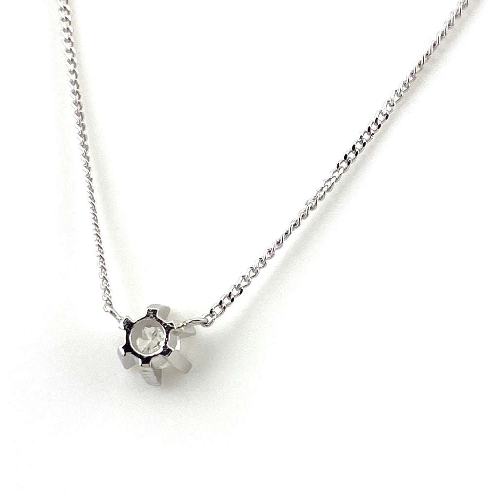 ダイヤモンド デザインネックレス プラチナ ペンダント ネックレス Pt900 Pt850 ダイヤモンド レディース 【中古】nbjwl
