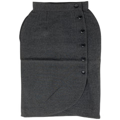 クリスチャンディオール チューリップ ラップスカート 巻きスカート タイト ボトムス スカート グレー レディース 【中古】