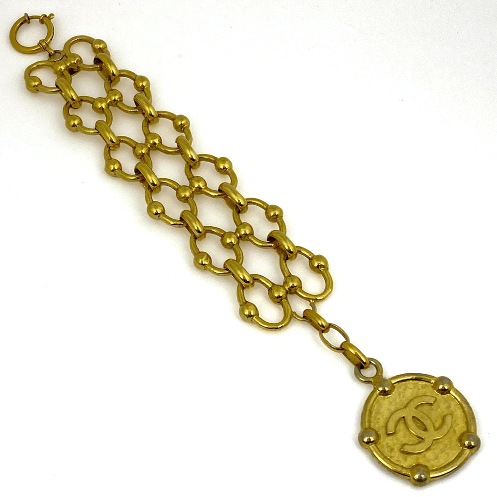 シャネル ココマーク ブレスレット 腕輪 ブレスレット GP ゴールド レディース 【中古】bracc