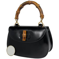 グッチ バンブー ハンドバッグ 2WAY ショルダーバッグ 竹 オールドグッチ 00019510633 ハンドバッグ レザー ブラック レディース 【中古】brbag