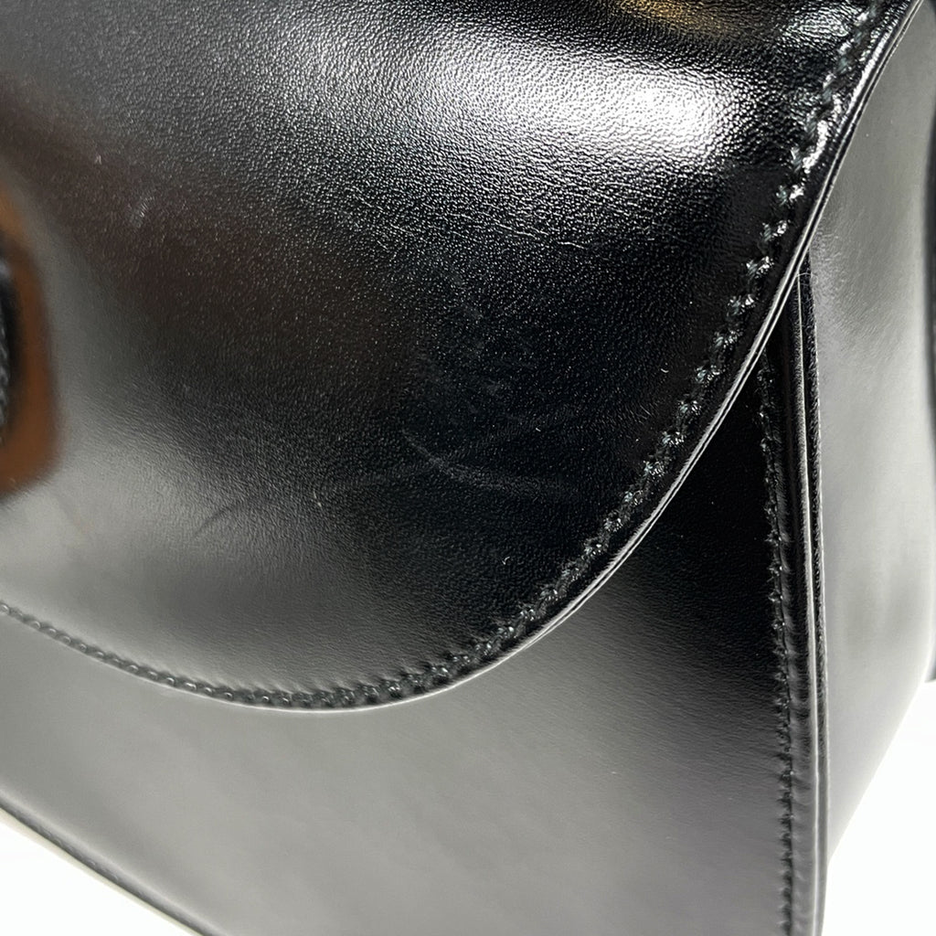 グッチ バンブー ハンドバッグ 2WAY ショルダーバッグ 竹 オールドグッチ 00019510633 ハンドバッグ レザー ブラック レディース 【中古】brbag