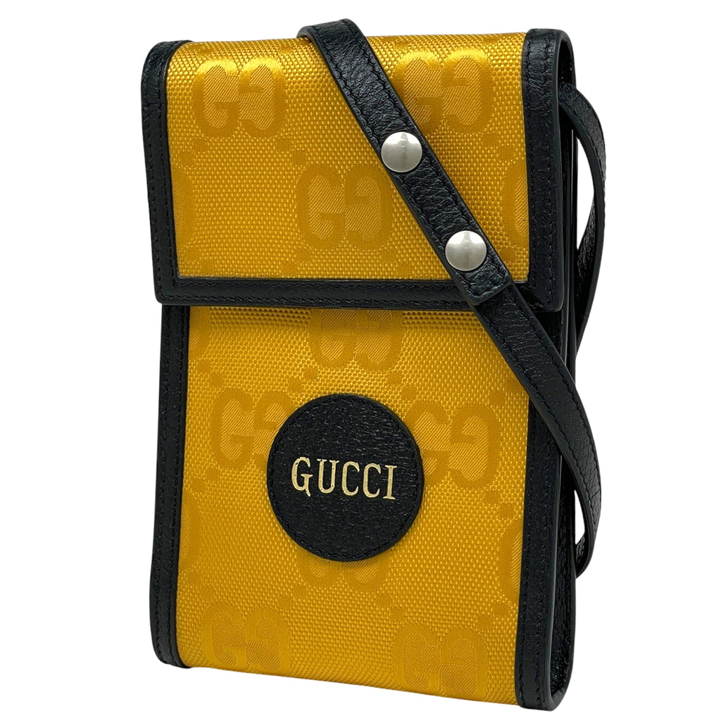グッチ オフ ザ グリッド ショルダーバッグ ポシェット ショルダーバッグ GGキャンバス イエロー 625599 レディース 【中古】brbag