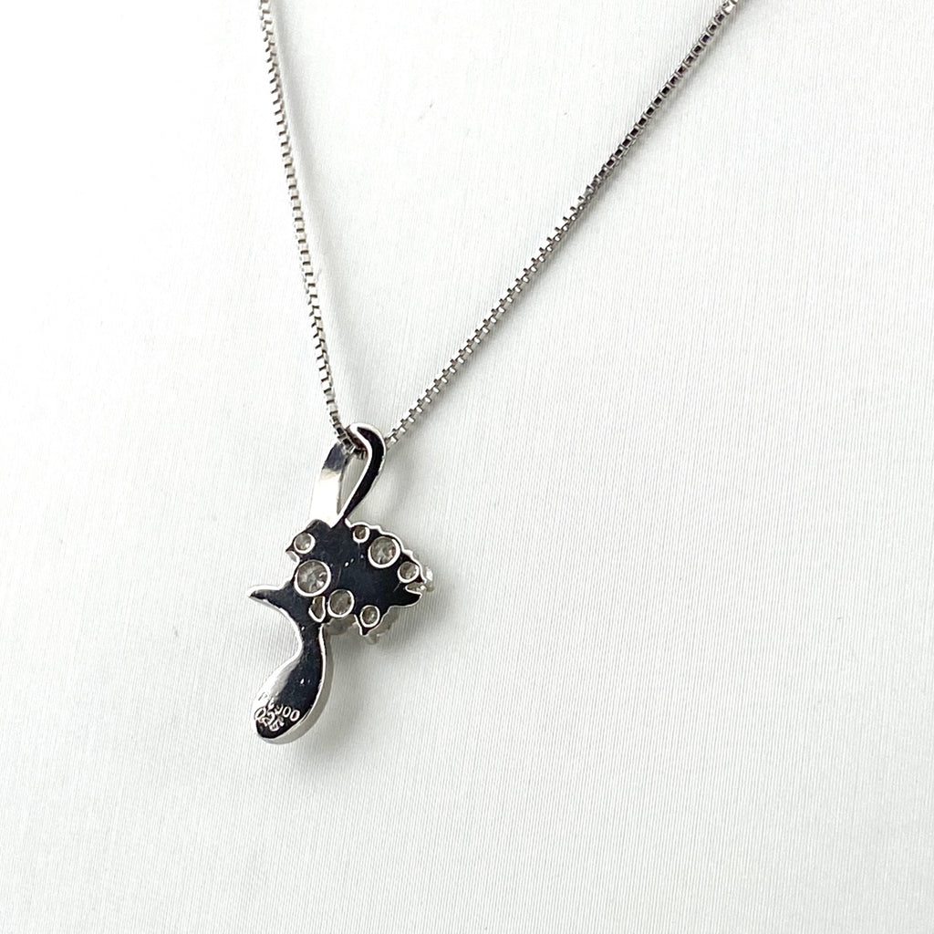 メレダイヤ デザインネックレス プラチナ ペンダント ネックレス Pt900 Pt850 ダイヤモンド レディース 【中古】nbjwl