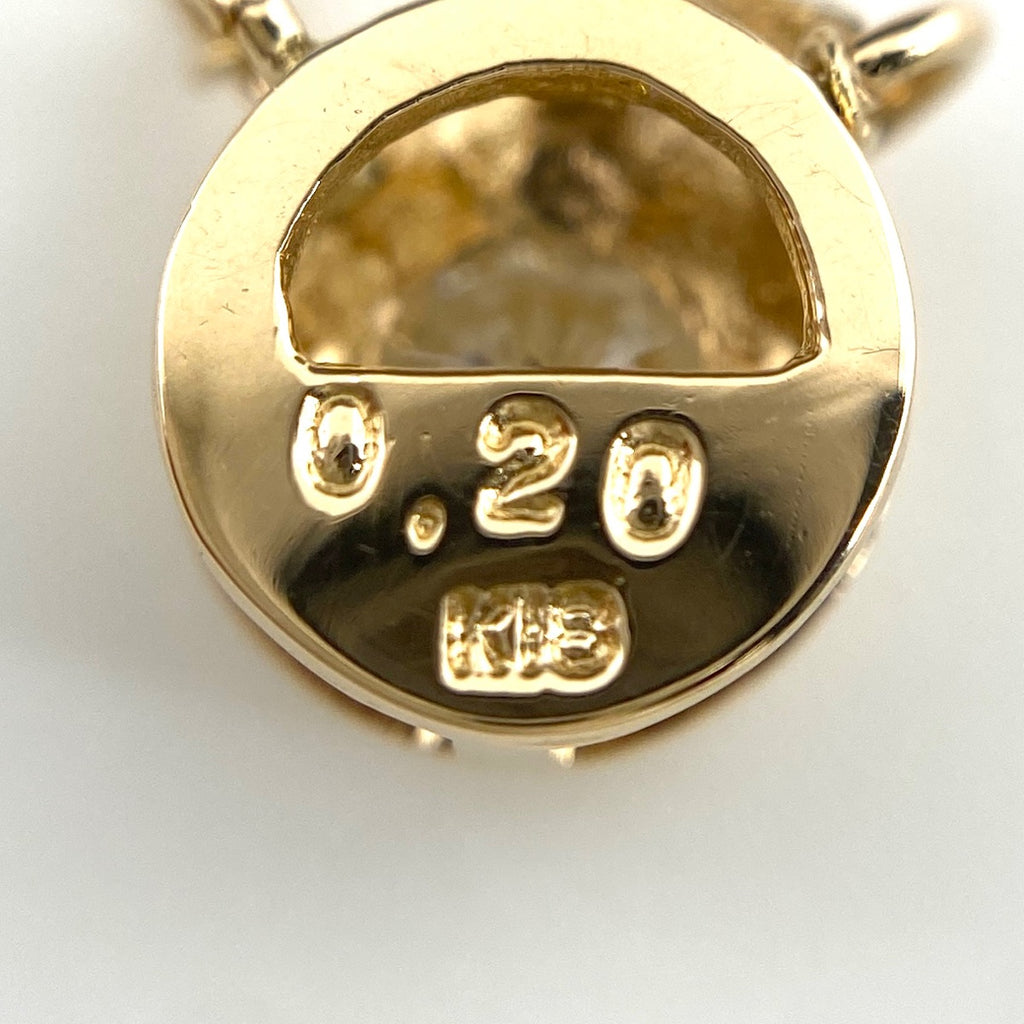 ダイヤモンド デザインネックレス YG イエローゴールド ペンダント ネックレス K18 750 ダイヤモンド レディース 【中古】nbjwl
