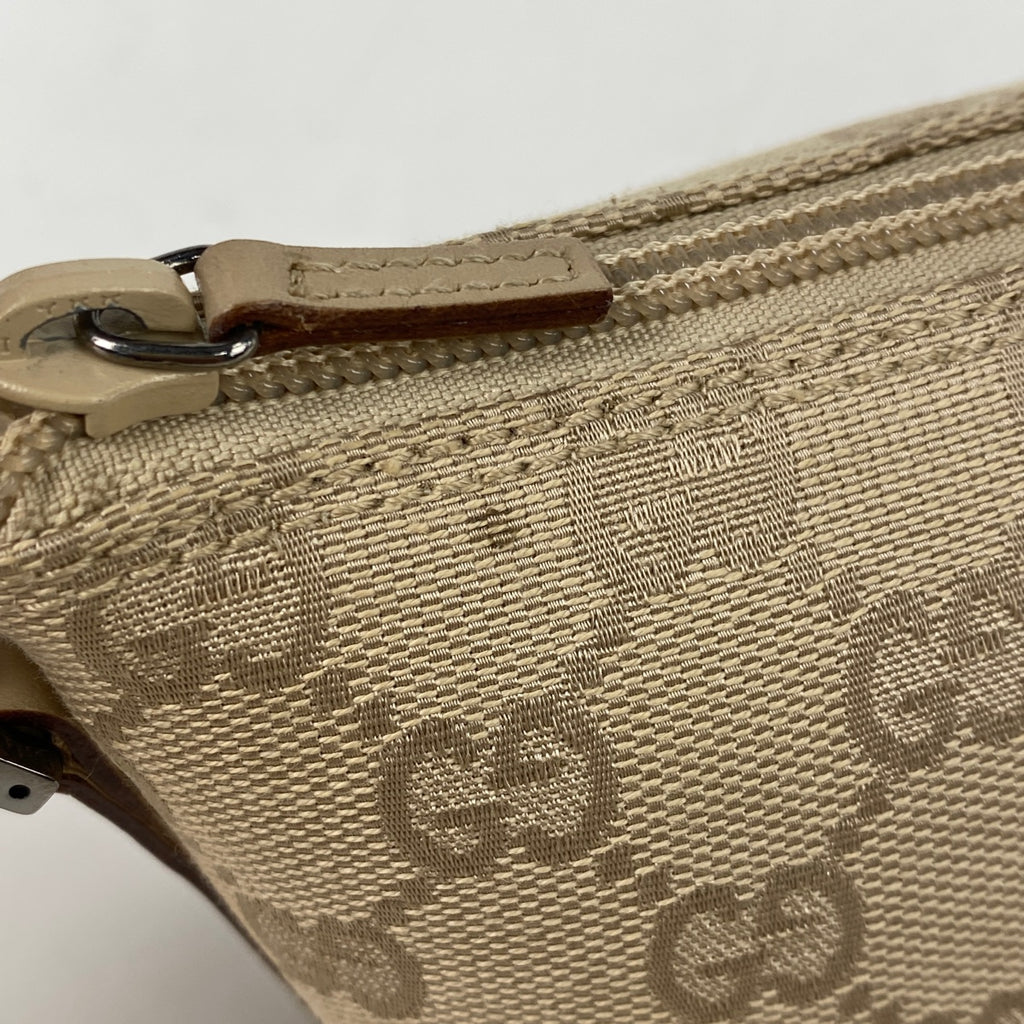 グッチ GG柄 ハンドバッグ アクセサリーポーチ ハンドバッグ GGキャンバス ベージュ 07198 レディース 【中古】brbag