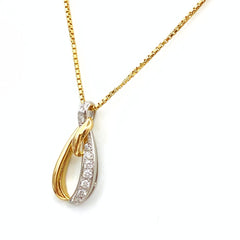 ポーラ メレダイヤ デザインネックレス YG イエローゴールド プラチナ ペンダント ネックレス Pt900 750 ダイヤモンド レディース 【中古】brjwl