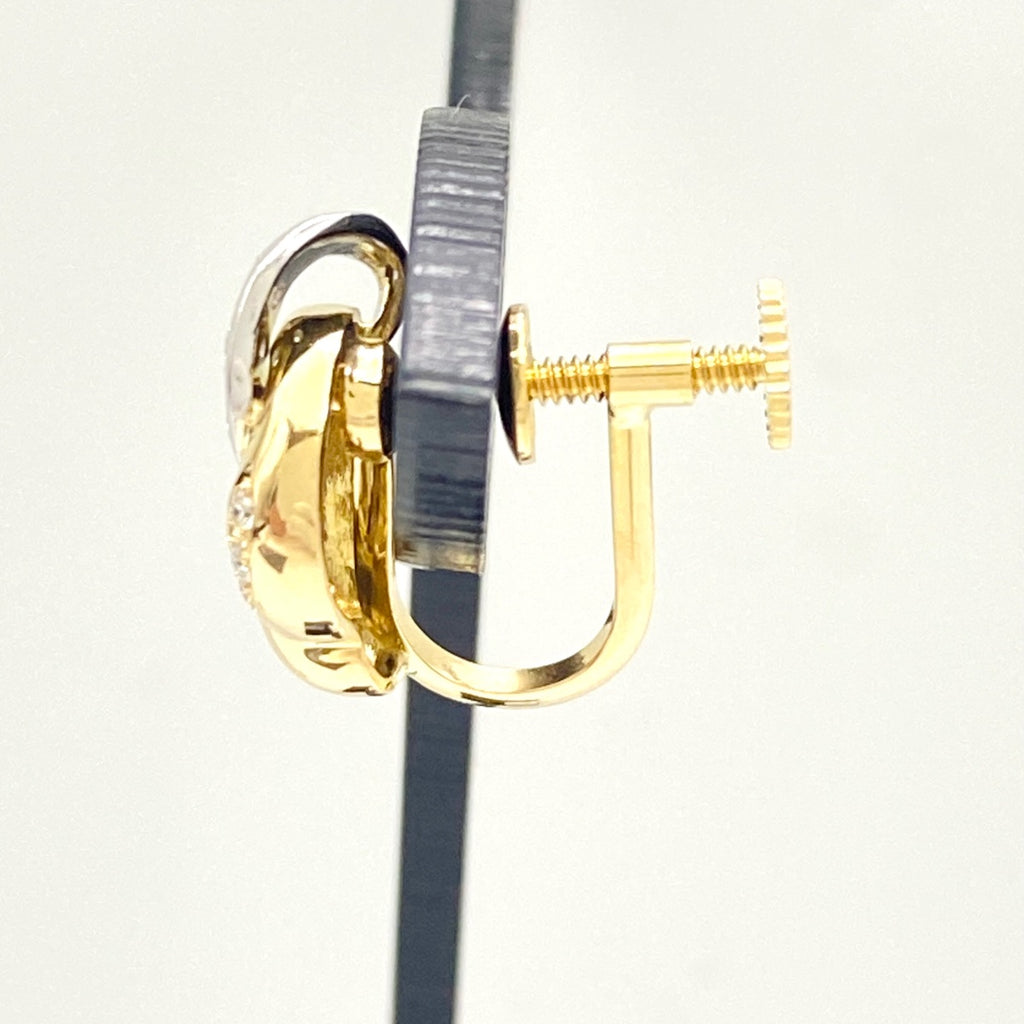 ポーラ メレダイヤ デザインイヤリング YG イエローゴールド プラチナ イヤリング 750 Pt900 ダイヤモンド レディース 【中古】brjwl