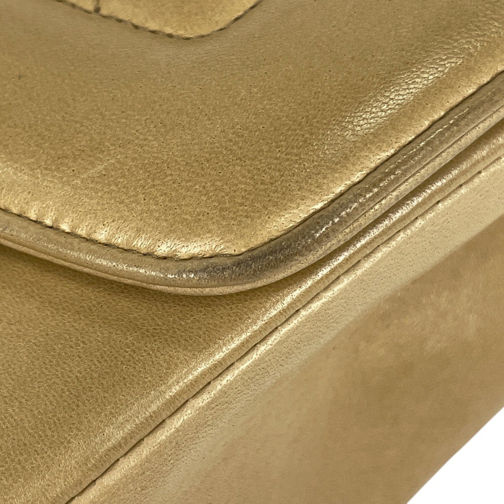 シャネル ショルダーバッグ ダイアナ マトラッセ シングルフラップ レザー ベージュ A01164 レディース 中古 brbag