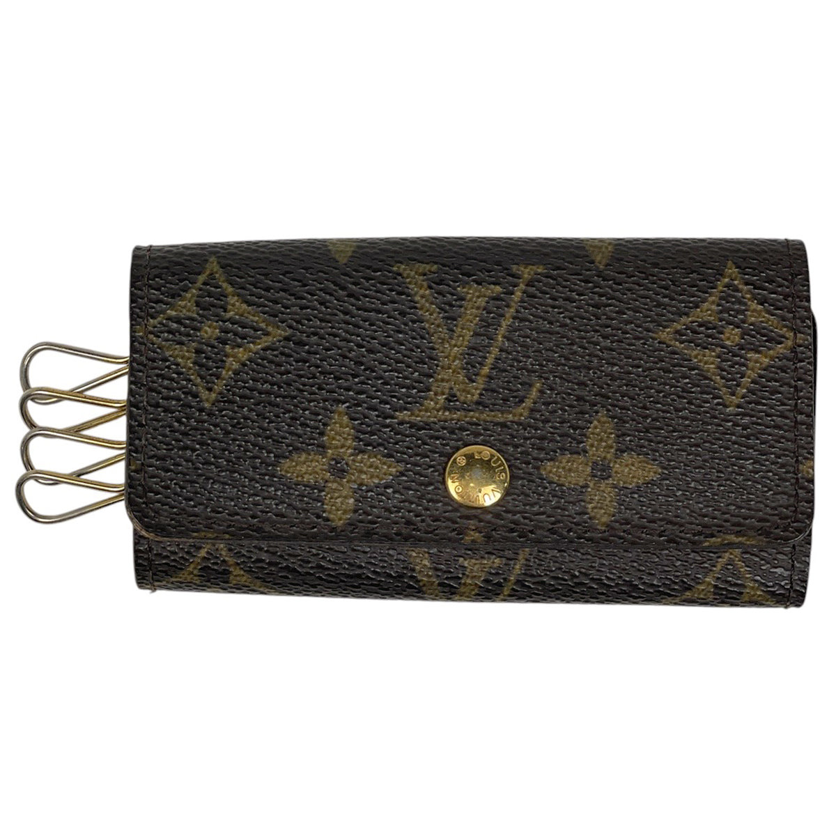 最終値下げ❣️⭐️LOUIS VUITTON ケース キーホルダー付⭐️ バイセル公式】ルイ・ヴィトン ミュルティクレ 4 鍵入れ