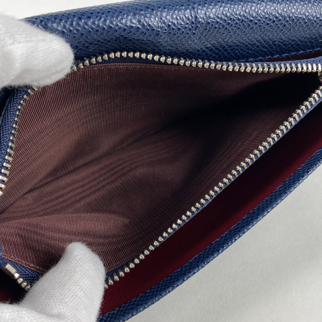 ブルガリ ブルガリブルガリ 長財布 札入れ 小銭入れ BB MAN 長財布 レザー ネイビー メンズ 【中古】brbag