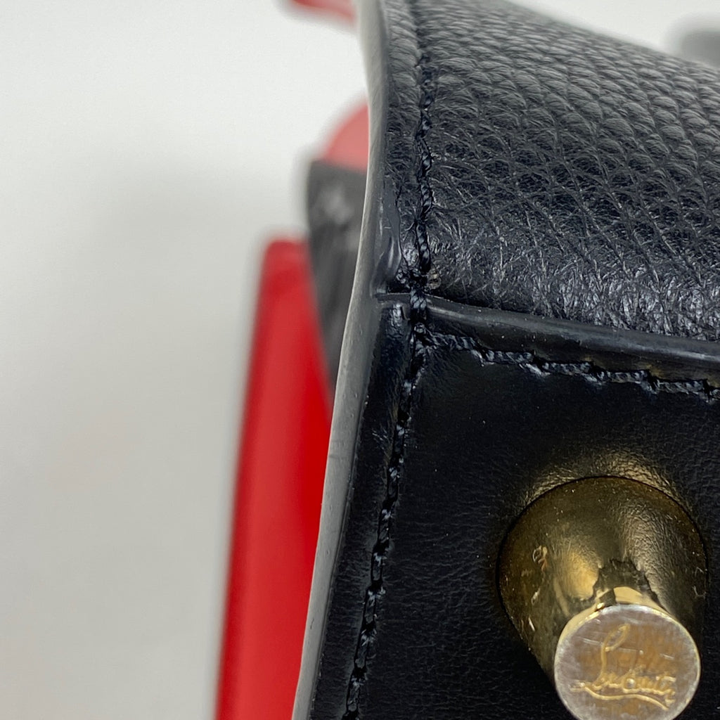 クリスチャンルブタン パロマ ハンドバッグ スタッズ ハンドバッグ レザー ブラック レディース 【中古】brbag