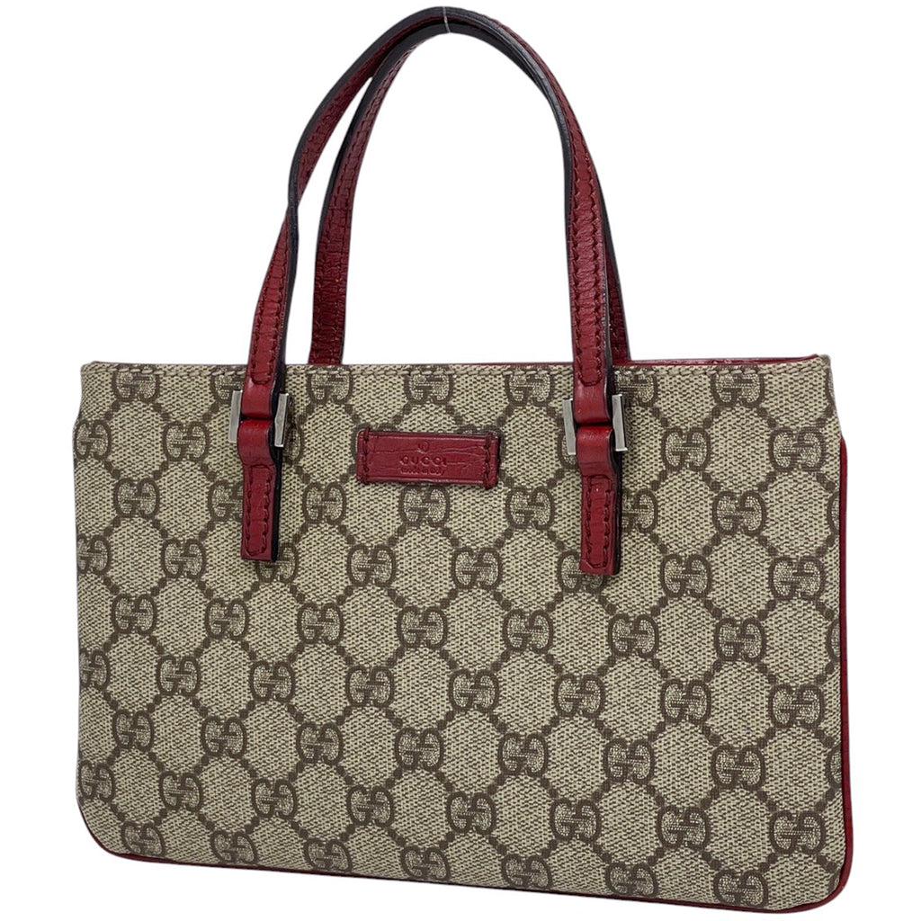 お値下げ/ポーチ付き グッチ GGキャンバス トート ハンドバッグ チャーム 茶 連休限定！お値下げGUCCI グッチGG キャンバストートバッグ茶