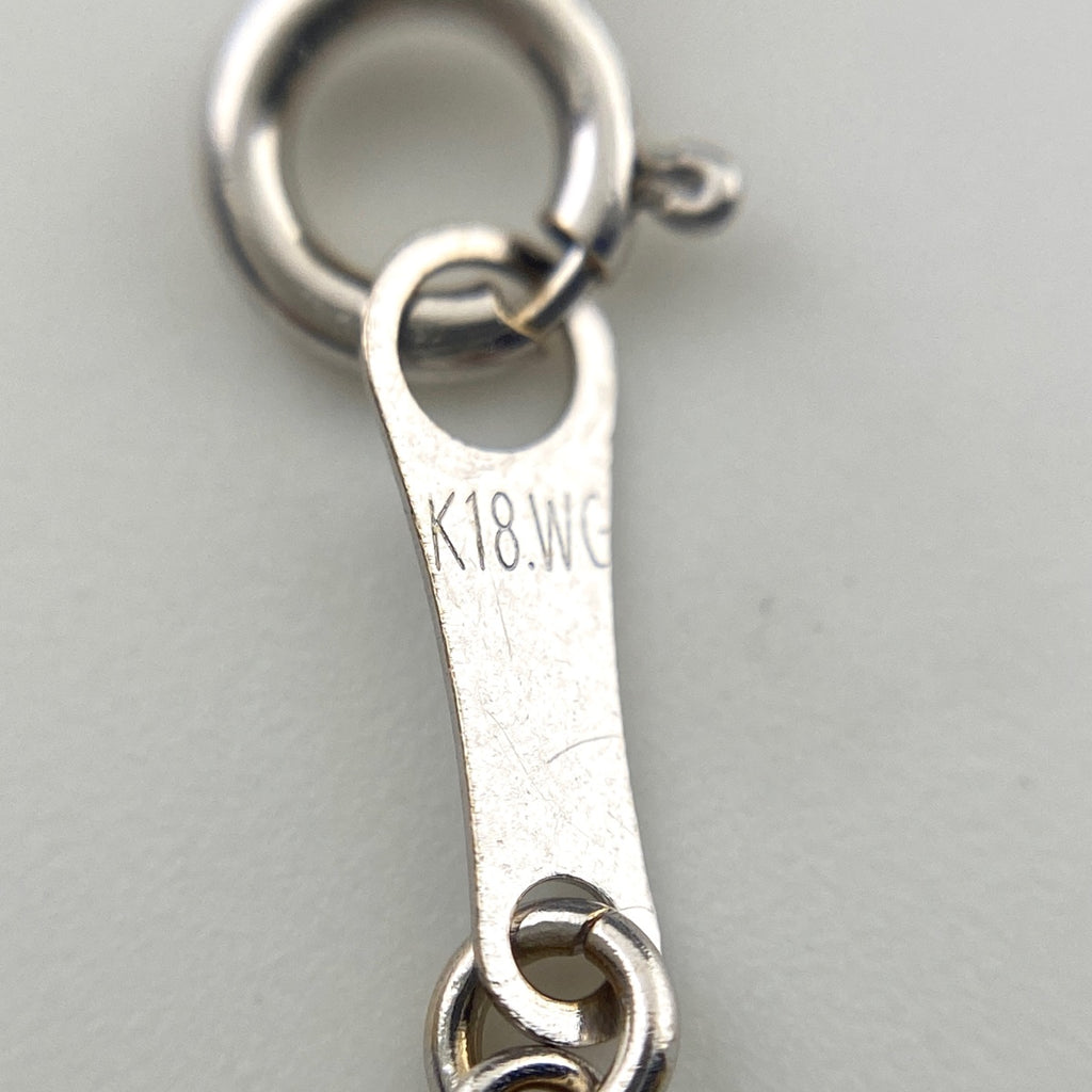 メレダイヤ デザインネックレス WG ホワイトゴールド ペンダント ネックレス K18 WG ダイヤモンド レディース 【中古】nbjwl