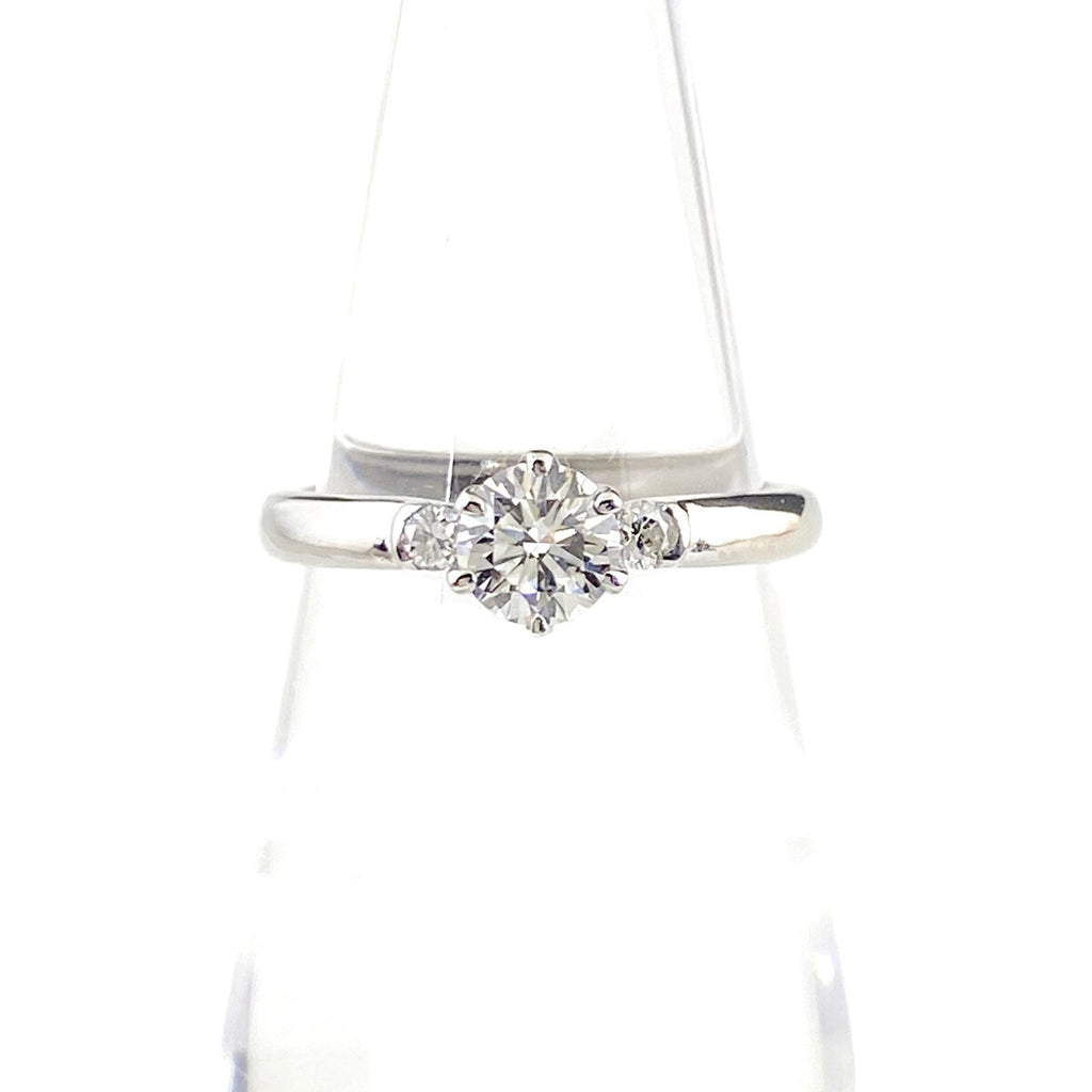 ダイヤモンド デザインリング プラチナ 指輪 メレダイヤ リング 7号 Pt900 ダイヤモンド レディース 【中古】nbjwl