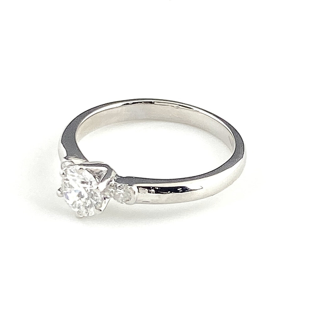 ダイヤモンド デザインリング プラチナ 指輪 メレダイヤ リング 7号 Pt900 ダイヤモンド レディース 【中古】nbjwl