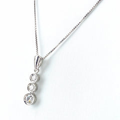 メレダイヤ デザインネックレス プラチナ ペンダント ネックレス Pt900 Pt850 ダイヤモンド レディース 【中古】nbjwl