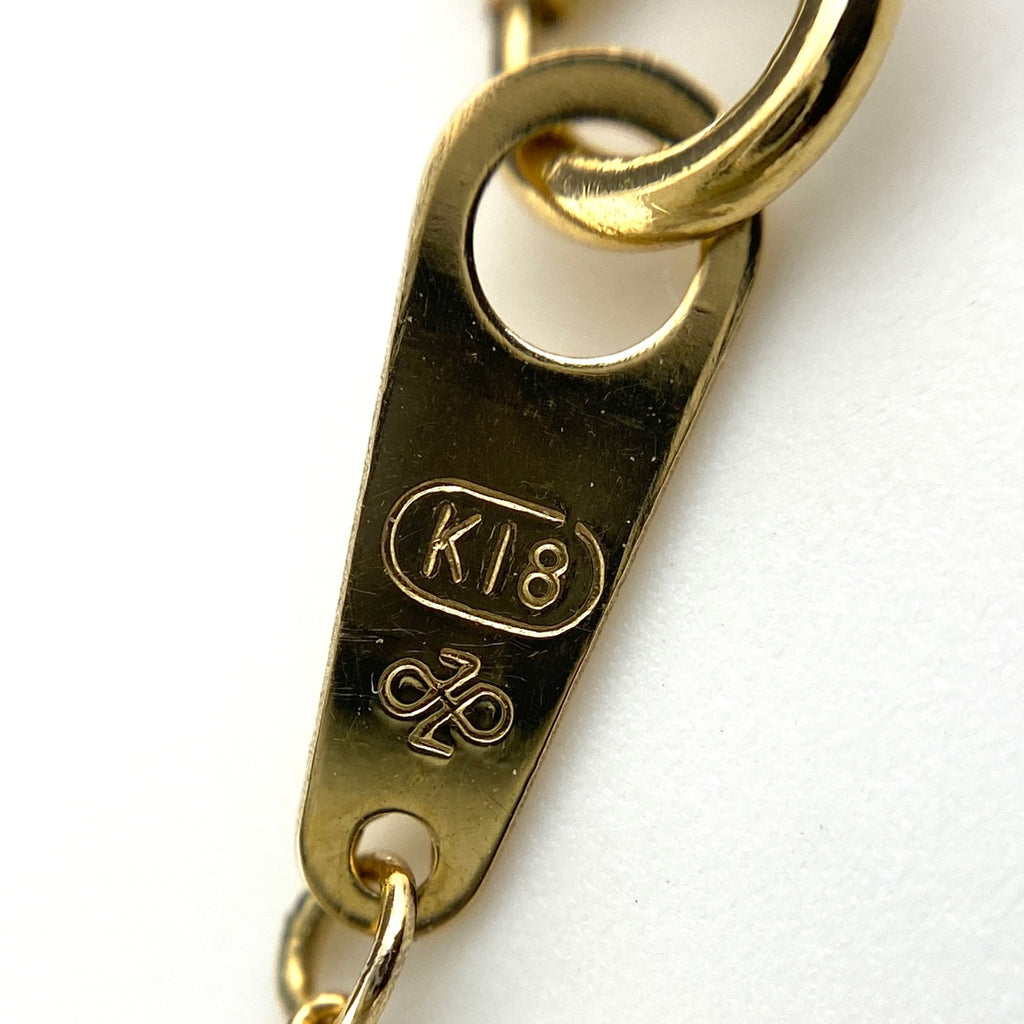 メレダイヤ デザインネックレス YG イエローゴールド ペンダント ネックレス K18 ダイヤモンド レディース 【中古】nbjwl