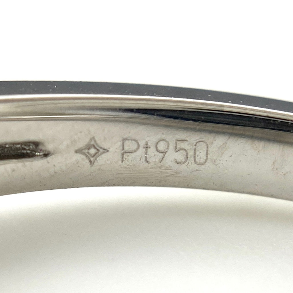GSTV ルビー デザインリング プラチナ 指輪 メレダイヤ リング 12号 Pt950 ルビー ダイヤモンド レディース 【中古】brjwl
