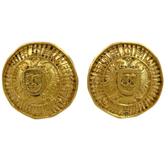 シャネル ココマーク ラウンド イヤリング 丸型 イヤリング GP ゴールド レディース 【中古】bracc