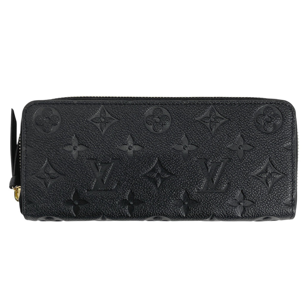 ルイ・ヴィトン ポルトフォイユ クレマンス ラウンドファスナー 長財布 モノグラムアンプラント ノワール(ブラック) M60171 レディース 【中古】brbag