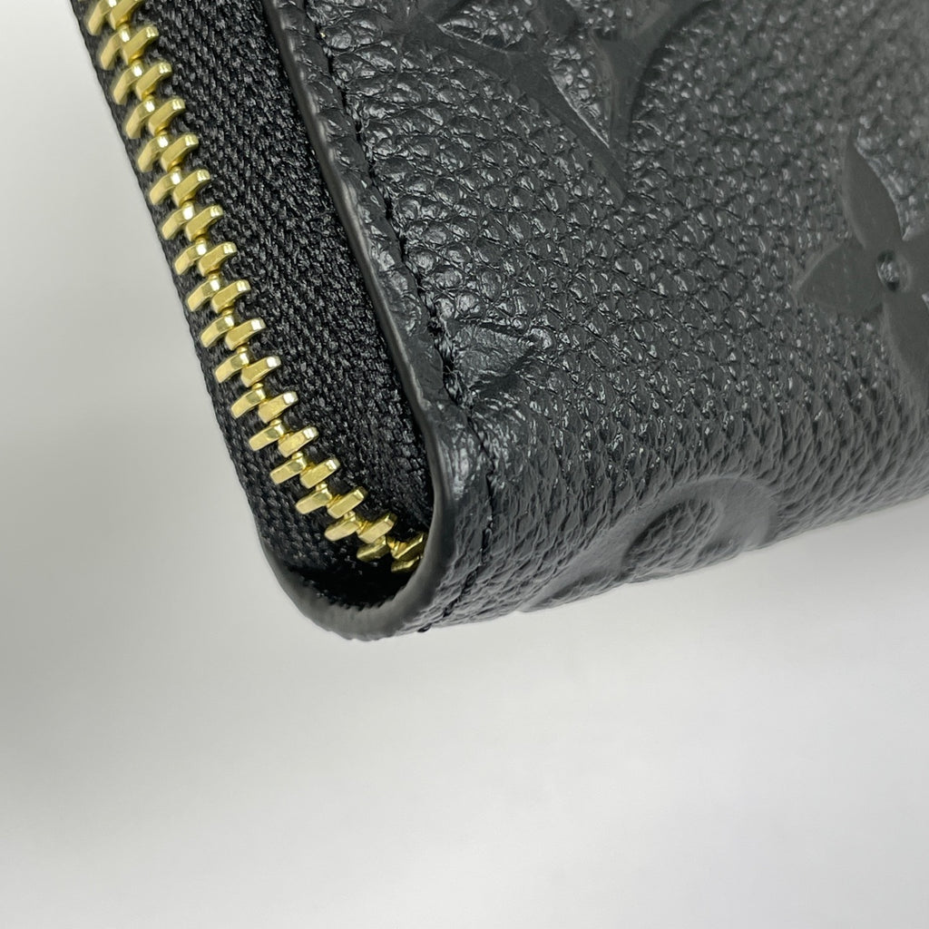 ルイ・ヴィトン ポルトフォイユ クレマンス ラウンドファスナー 長財布 モノグラムアンプラント ノワール(ブラック) M60171 レディース 【中古】brbag