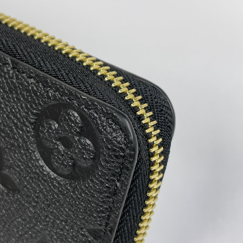 ルイ・ヴィトン ポルトフォイユ クレマンス ラウンドファスナー 長財布 モノグラムアンプラント ノワール(ブラック) M60171 レディース 【中古】brbag