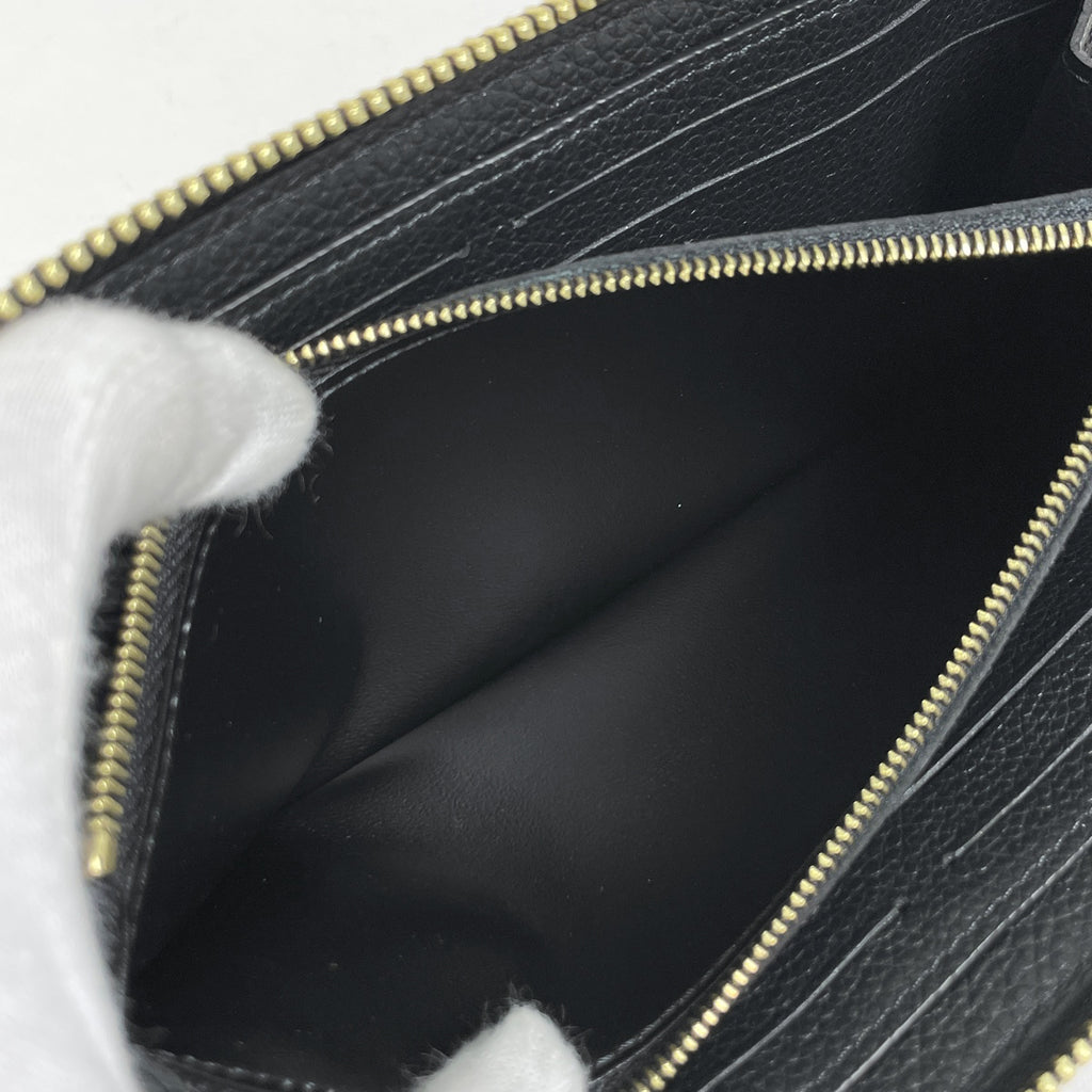 ルイ・ヴィトン ポルトフォイユ クレマンス ラウンドファスナー 長財布 モノグラムアンプラント ノワール(ブラック) M60171 レディース 【中古】brbag