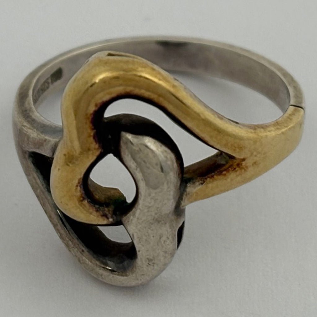 ティファニー ダブル ハート リング 指輪 リング 15号 シルバー925 750 シルバー レディース 【中古】bracc