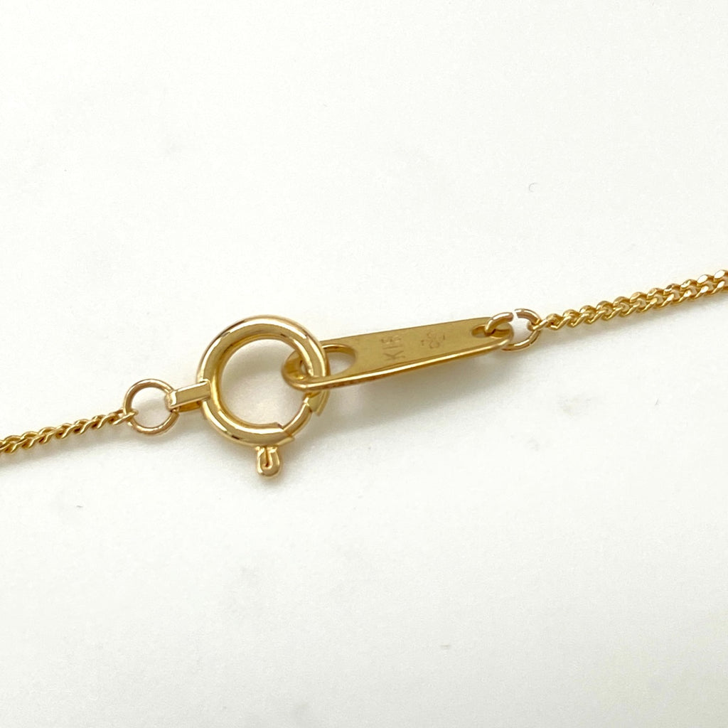ダイヤモンド デザインネックレス YG イエローゴールド ペンダント ネックレス K18 ダイヤモンド レディース 【中古】nbjwl