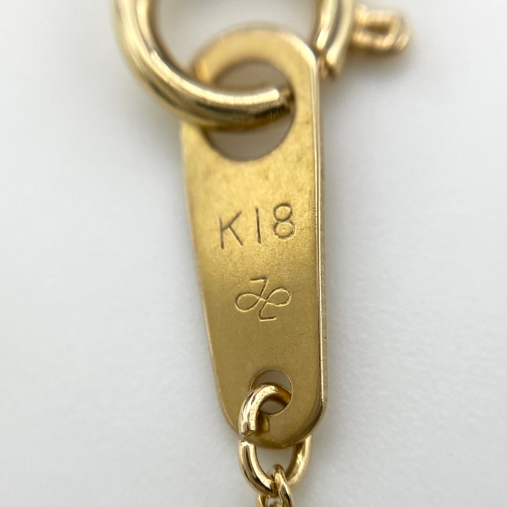 ダイヤモンド デザインネックレス YG イエローゴールド ペンダント ネックレス K18 ダイヤモンド レディース 【中古】nbjwl