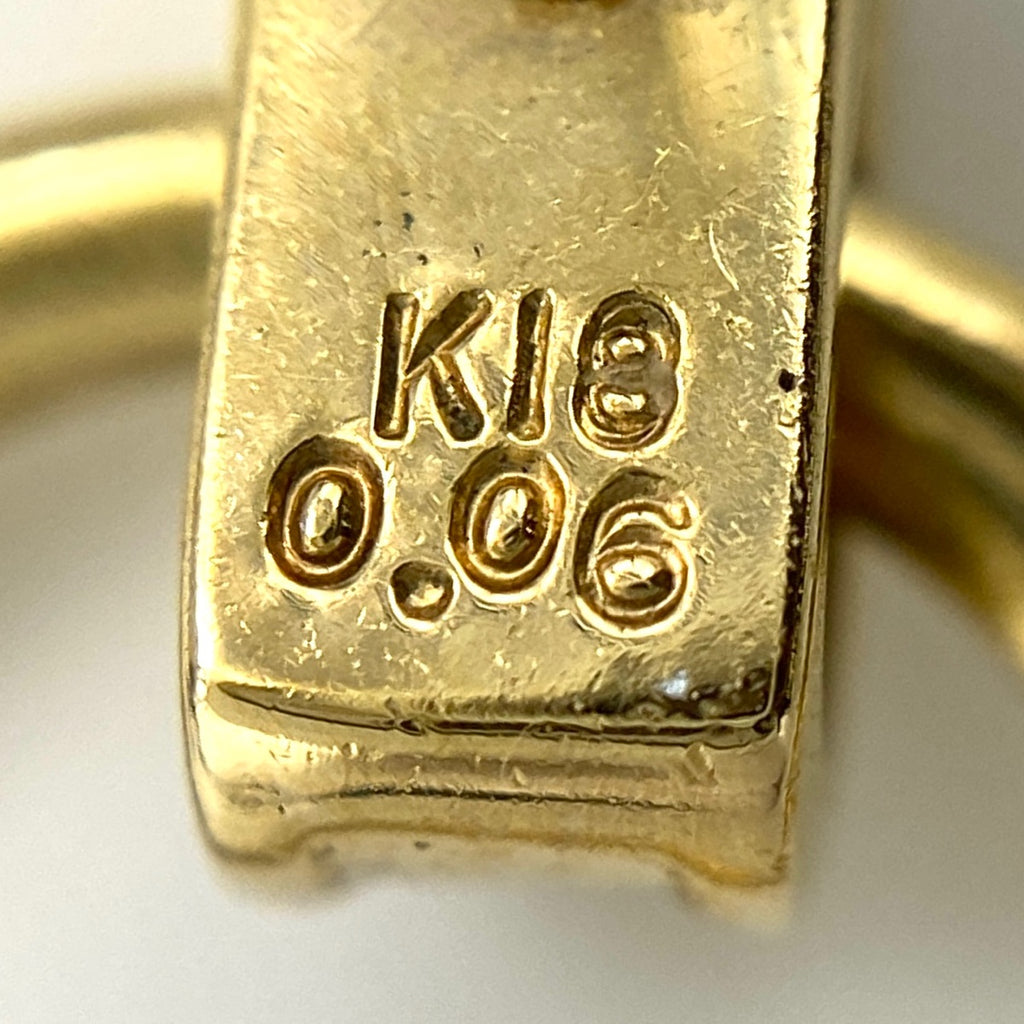 メレダイヤ デザインピアス YG イエローゴールド スイング ピアス K18 ダイヤモンド レディース 【中古】nbjwl