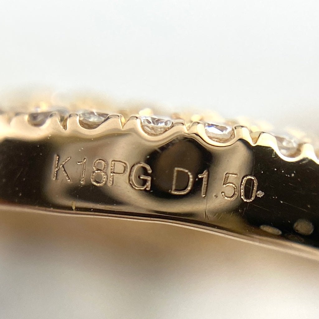 メレダイヤ デザインネックレス PG ピンクゴールド ペンダント ネックレス K18 PG ダイヤモンド レディース 【中古】 
 ラッピング可