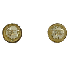 シャネル ココマーク ラインストーン ピアス ラウンド ピアス GP プラスチック ゴールド レディース 【中古】bracc