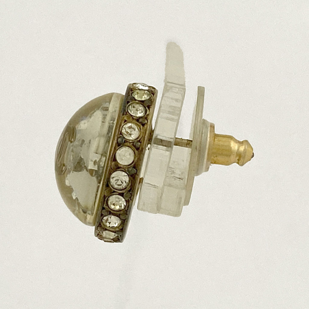 シャネル ココマーク ラインストーン ピアス ラウンド ピアス GP プラスチック ゴールド レディース 【中古】bracc