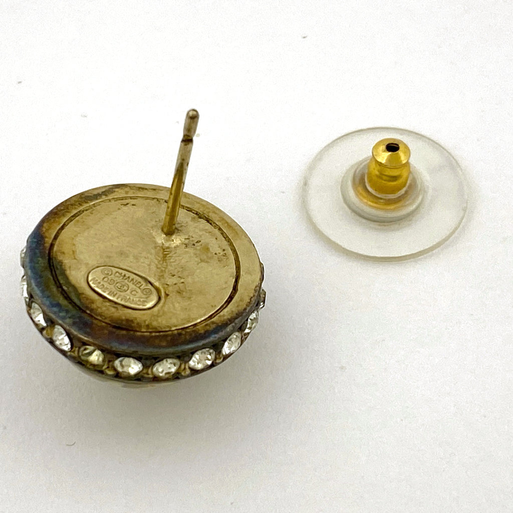 シャネル ココマーク ラインストーン ピアス ラウンド ピアス GP プラスチック ゴールド レディース 【中古】bracc