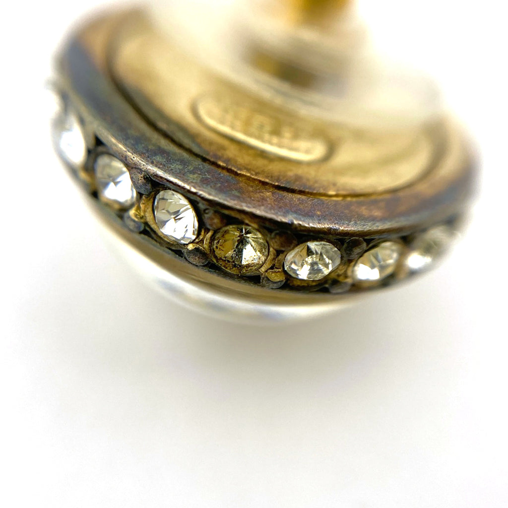 シャネル ココマーク ラインストーン ピアス ラウンド ピアス GP プラスチック ゴールド レディース 【中古】bracc