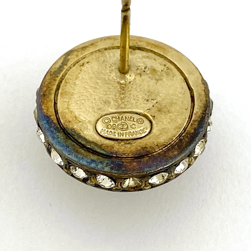 シャネル ココマーク ラインストーン ピアス ラウンド ピアス GP プラスチック ゴールド レディース 【中古】bracc