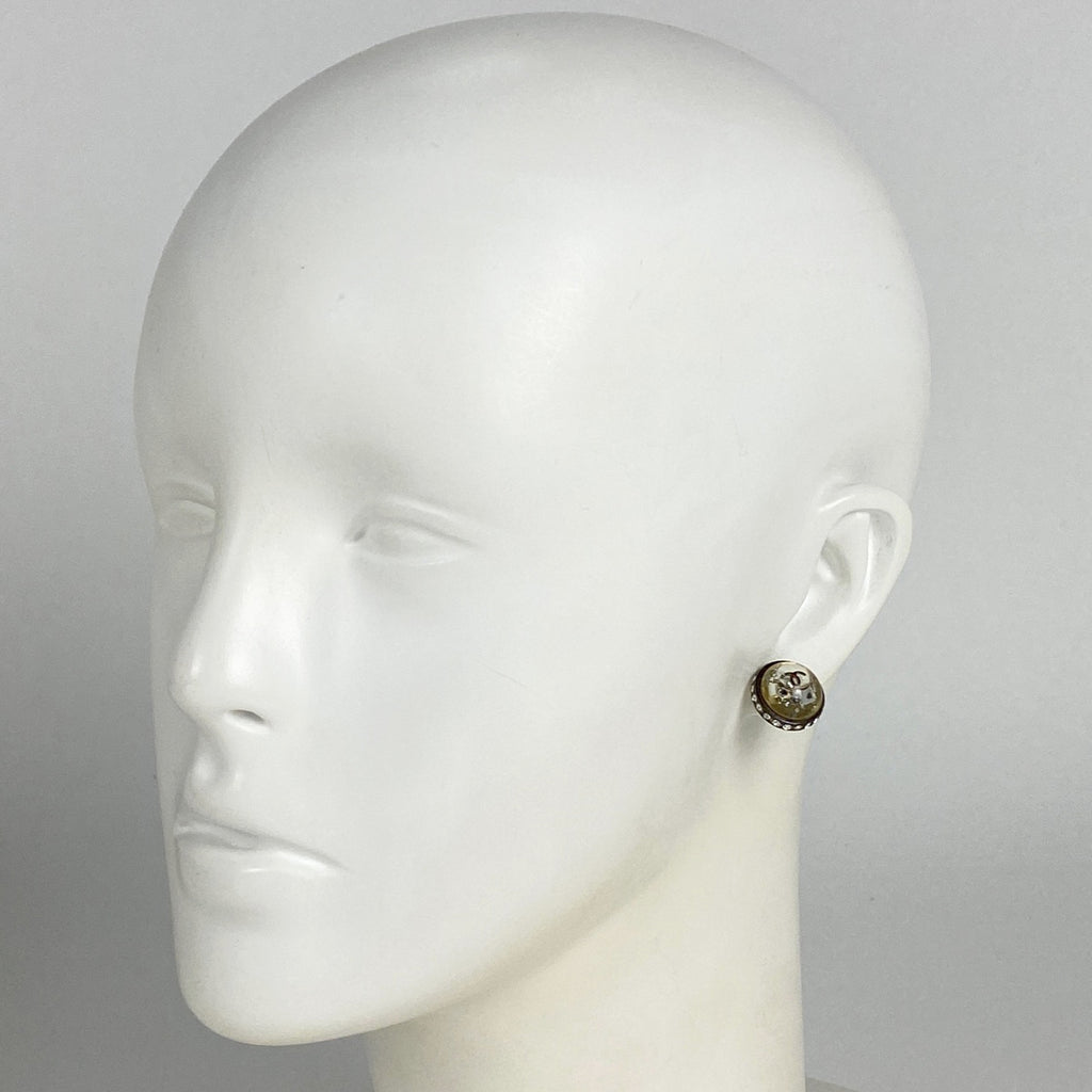 シャネル ココマーク ラインストーン ピアス ラウンド ピアス GP プラスチック ゴールド レディース 【中古】bracc