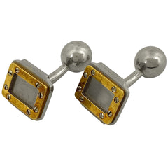 カルティエ サントス ビス カフスボタン シルバーメッキ メンズ 【中古】bracc