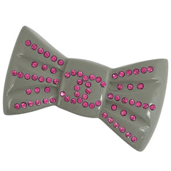 シャネル ココマーク ラインストーン ブローチ リボンモチーフ ブローチ プラスチック グレー ピンク レディース 【中古】bracc