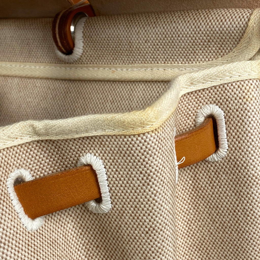 エルメス エールバッグ MM 2WAY ショルダーバッグ ハンドバッグ トワルアッシュ(コーティング) ナチュラル ブラウン □C レディース 【中古】brbag