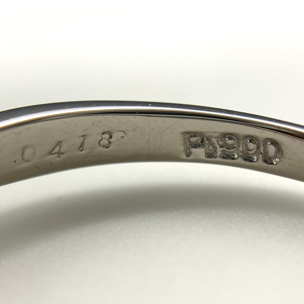 サファイア デザインリング プラチナ 指輪 メレダイヤ リング 20号 Pt900 サファイア ダイヤモンド メンズ 【中古】nbjwl