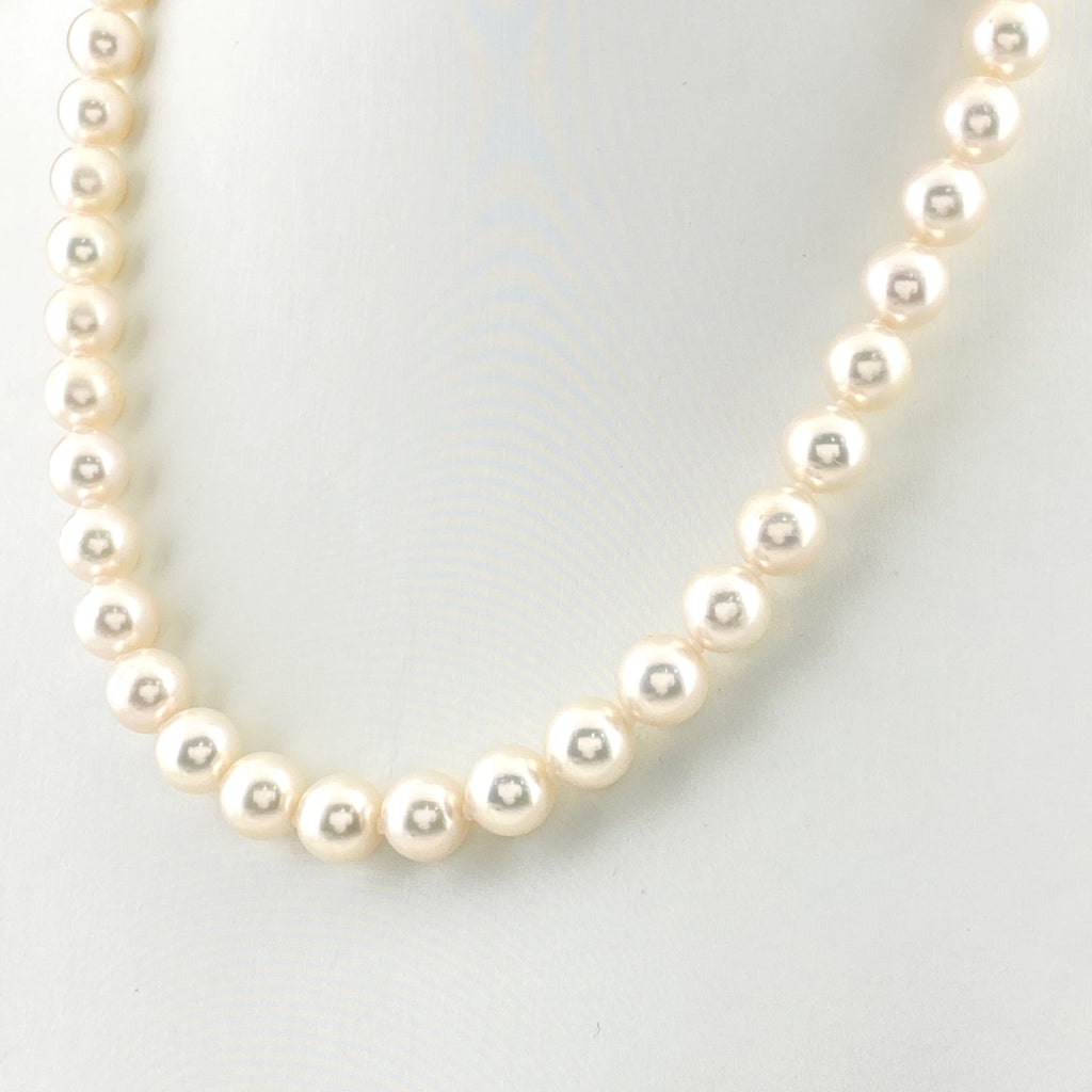 パール デザインネックレス シルバー 真珠 ネックレス SV パール レディース 【中古】nbjwl